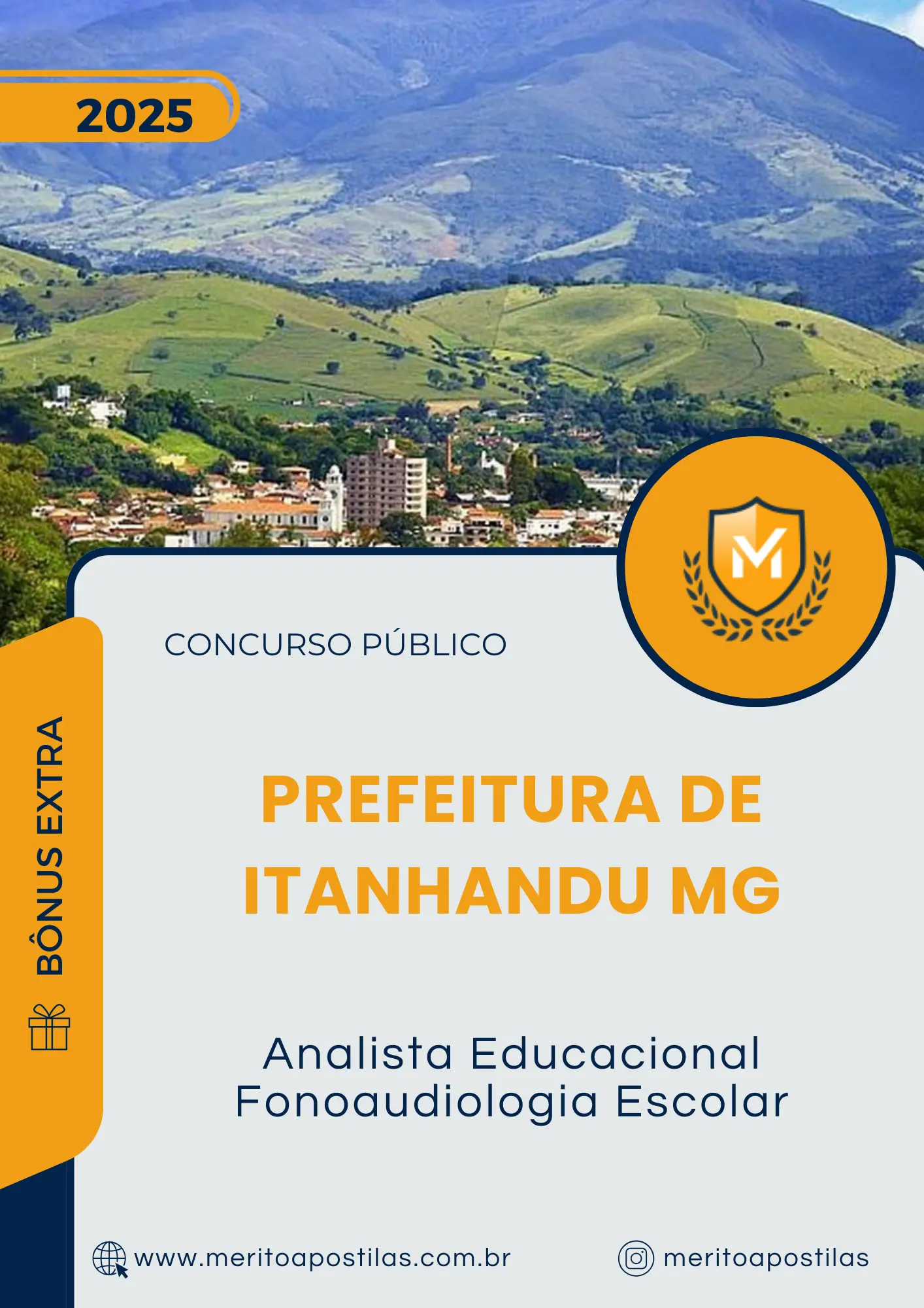 Apostila Analista Educacional Fonoaudiologia Escolar Prefeitura de Itanhandu MG 2025