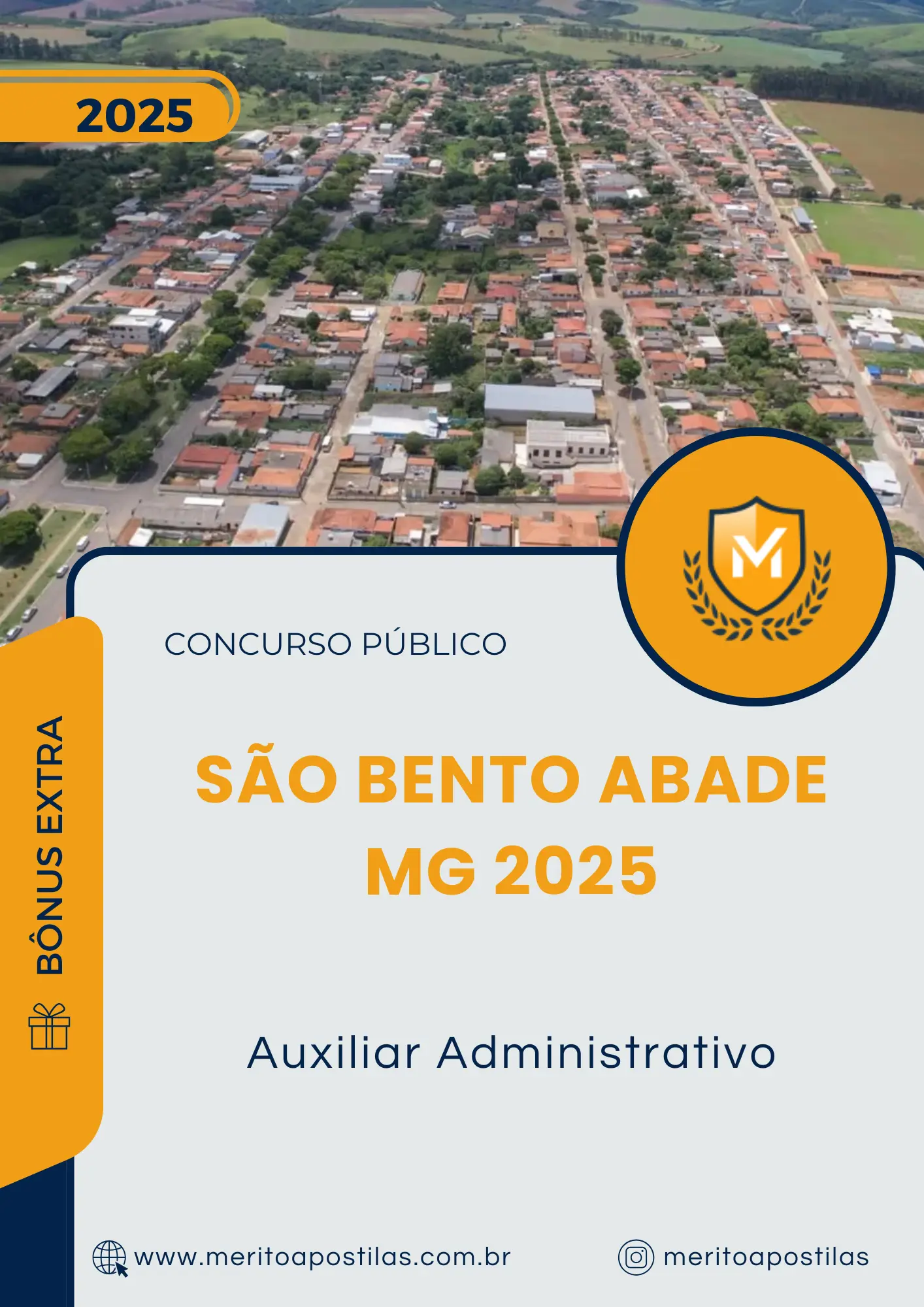 Apostila Auxiliar Administrativo Prefeitura de São Bento Abade MG 2025