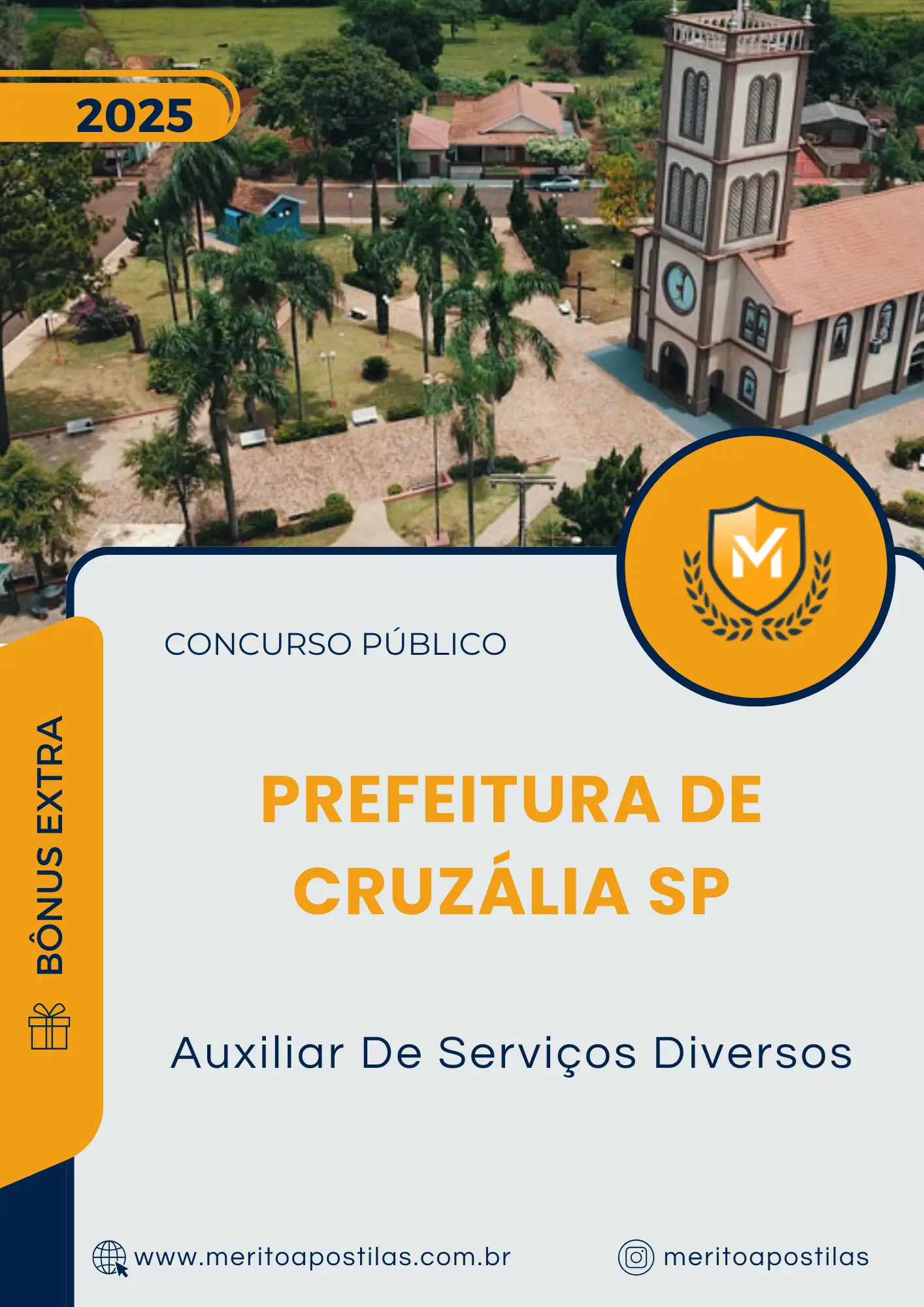 Apostila Auxiliar De Serviços Diversos Prefeitura de Cruzália SP 2025
