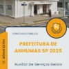 Apostila Auxiliar De Serviços Gerais Prefeitura de Anhumas SP 2025