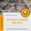 Apostila Auxiliar De Serviços Gerais Prefeitura de São Bento Abade MG 2025
