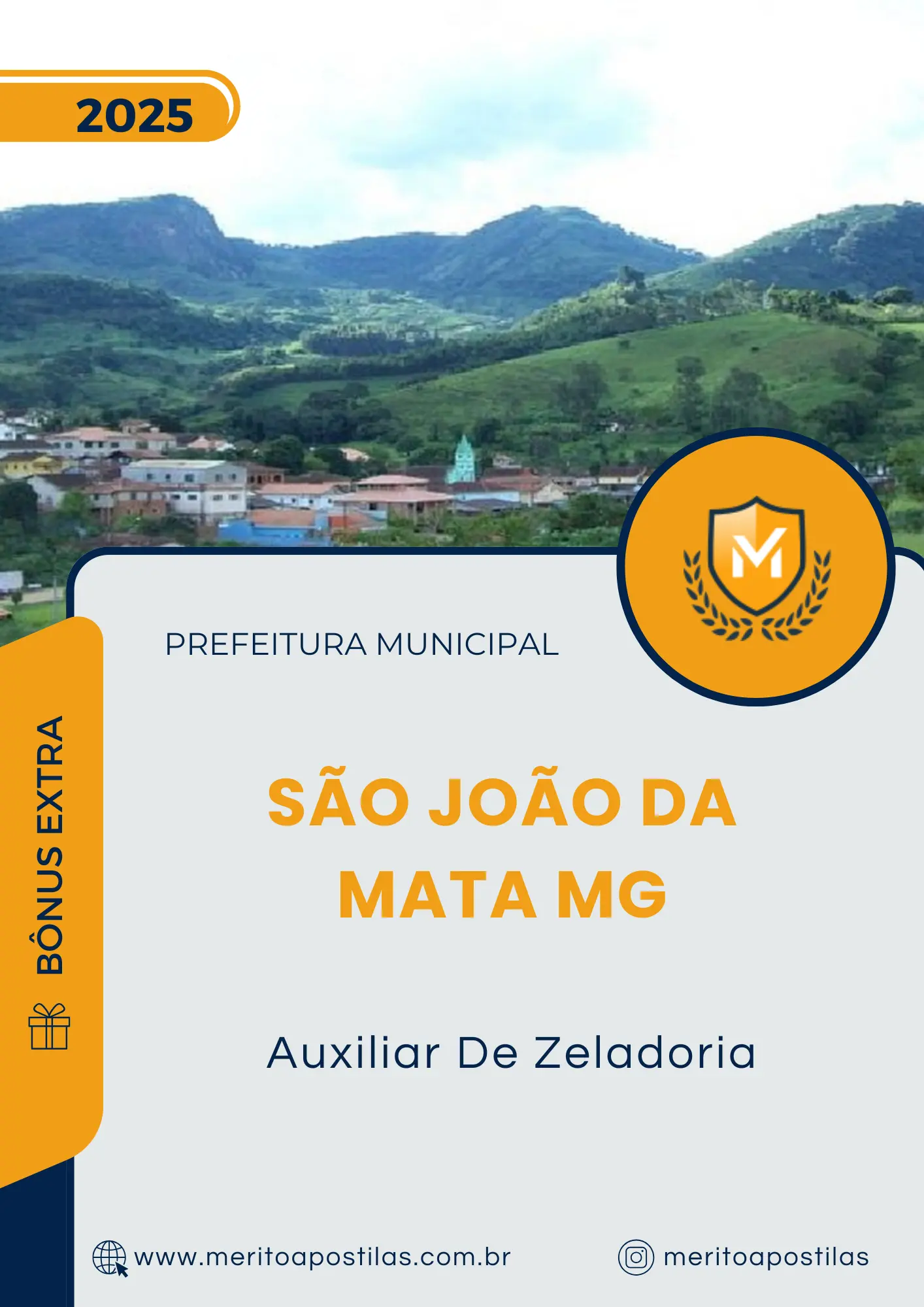 Apostila Auxiliar De Zeladoria Prefeitura de São João da Mata MG 2025
