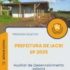Apostila Auxiliar de Desenvolvimento Infantil Prefeitura de Iacri SP 2025