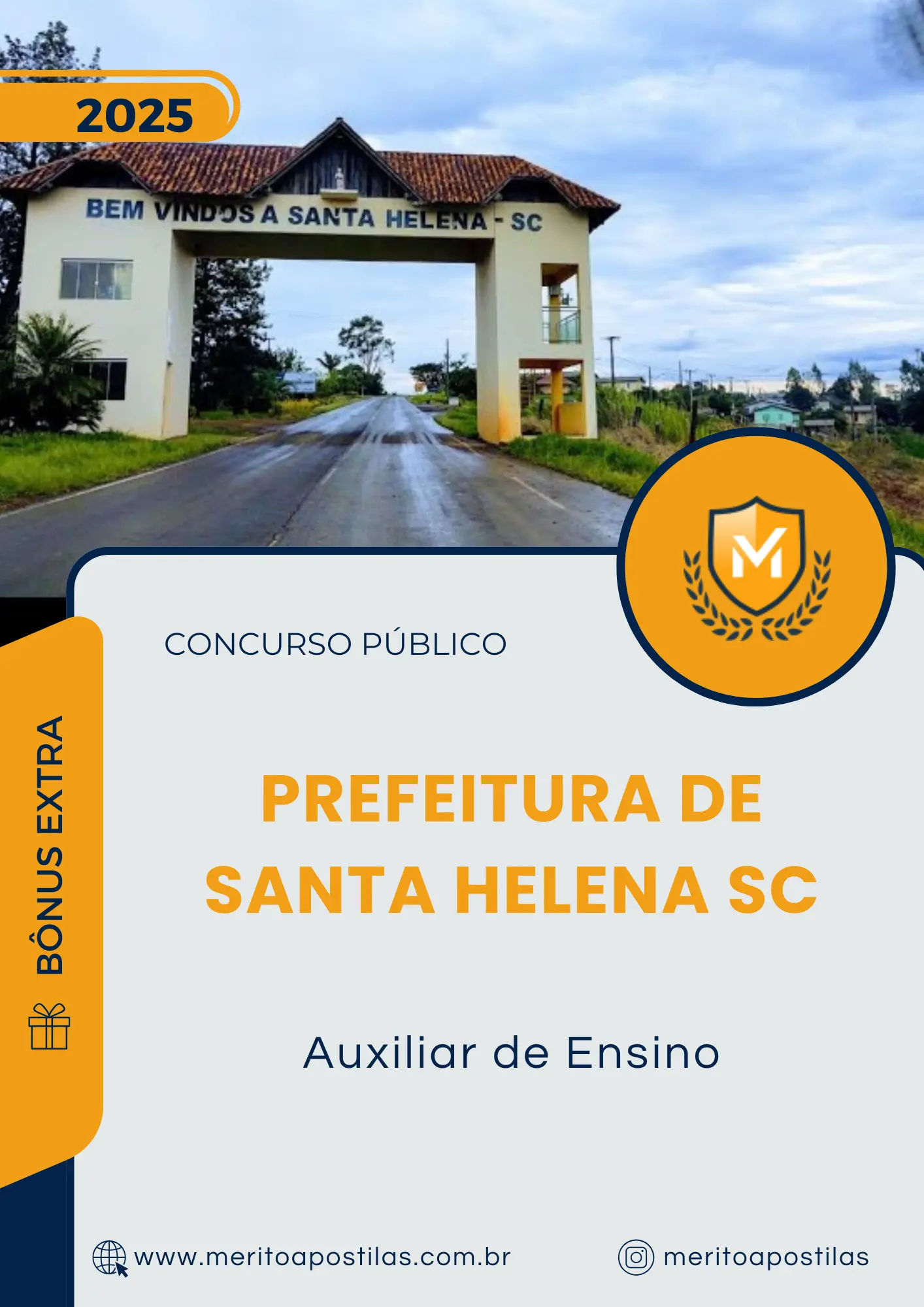 Apostila Auxiliar de Ensino Prefeitura de Santa Helena SC 2025