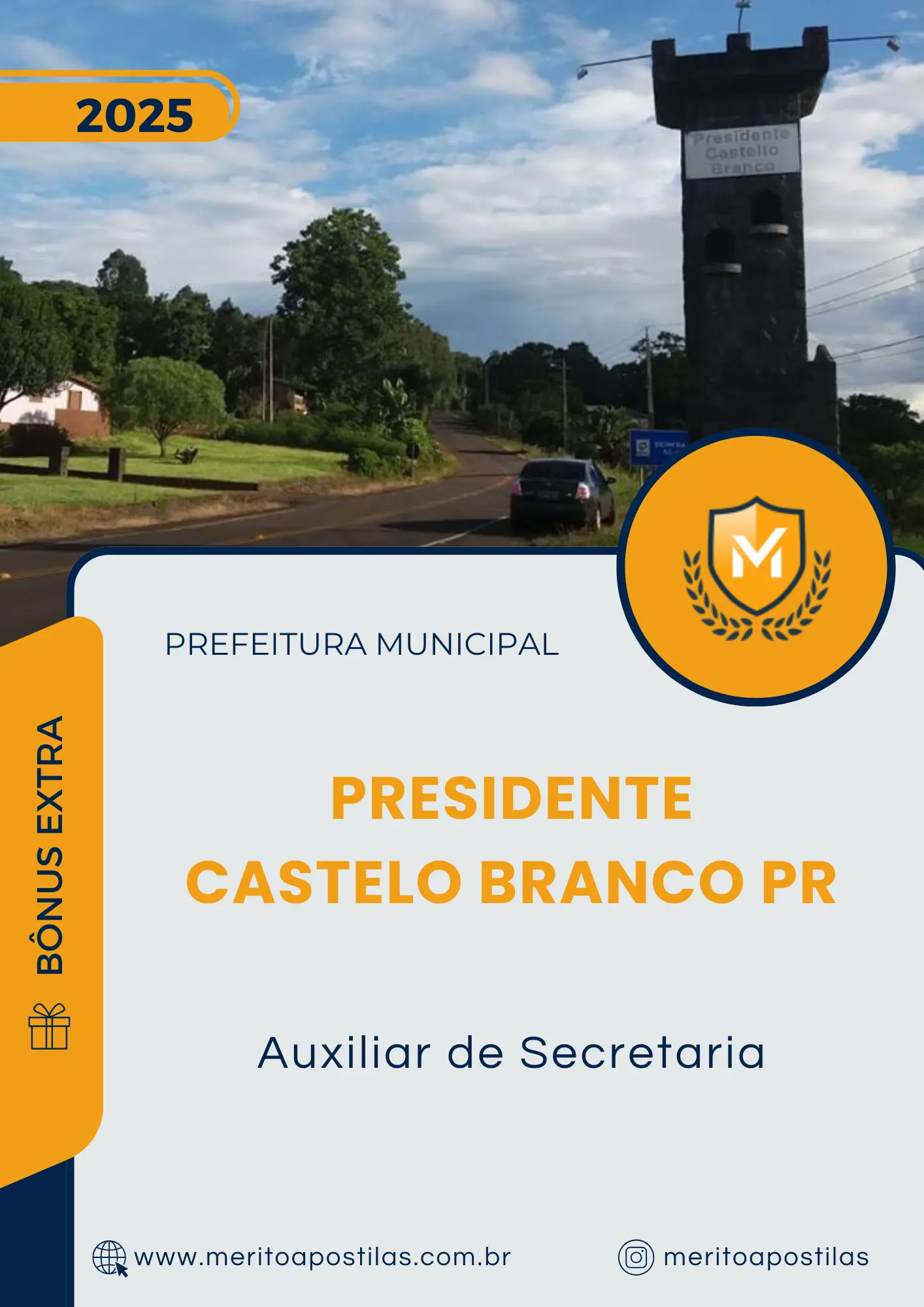 Apostila Auxiliar de Secretaria Prefeitura de Presidente Castelo Branco PR 2025