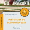Apostila Faxineiro Prefeitura de Irapuru SP 2025