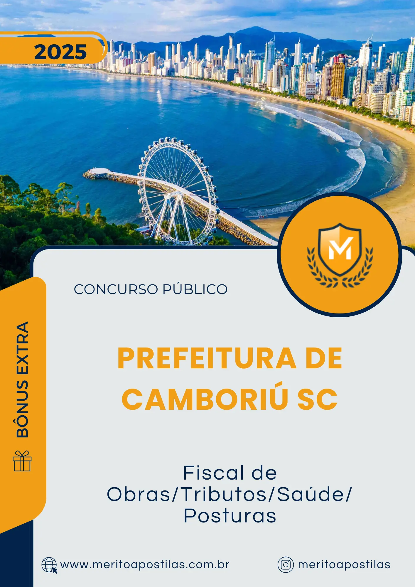 Apostila Fiscal de Obras Tributos Saúde Posturas Prefeitura de Camboriú SC 2025