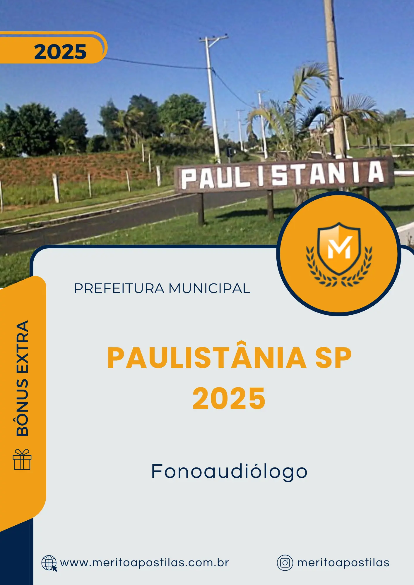 Apostila Fonoaudiólogo Prefeitura de Paulistânia SP 2025
