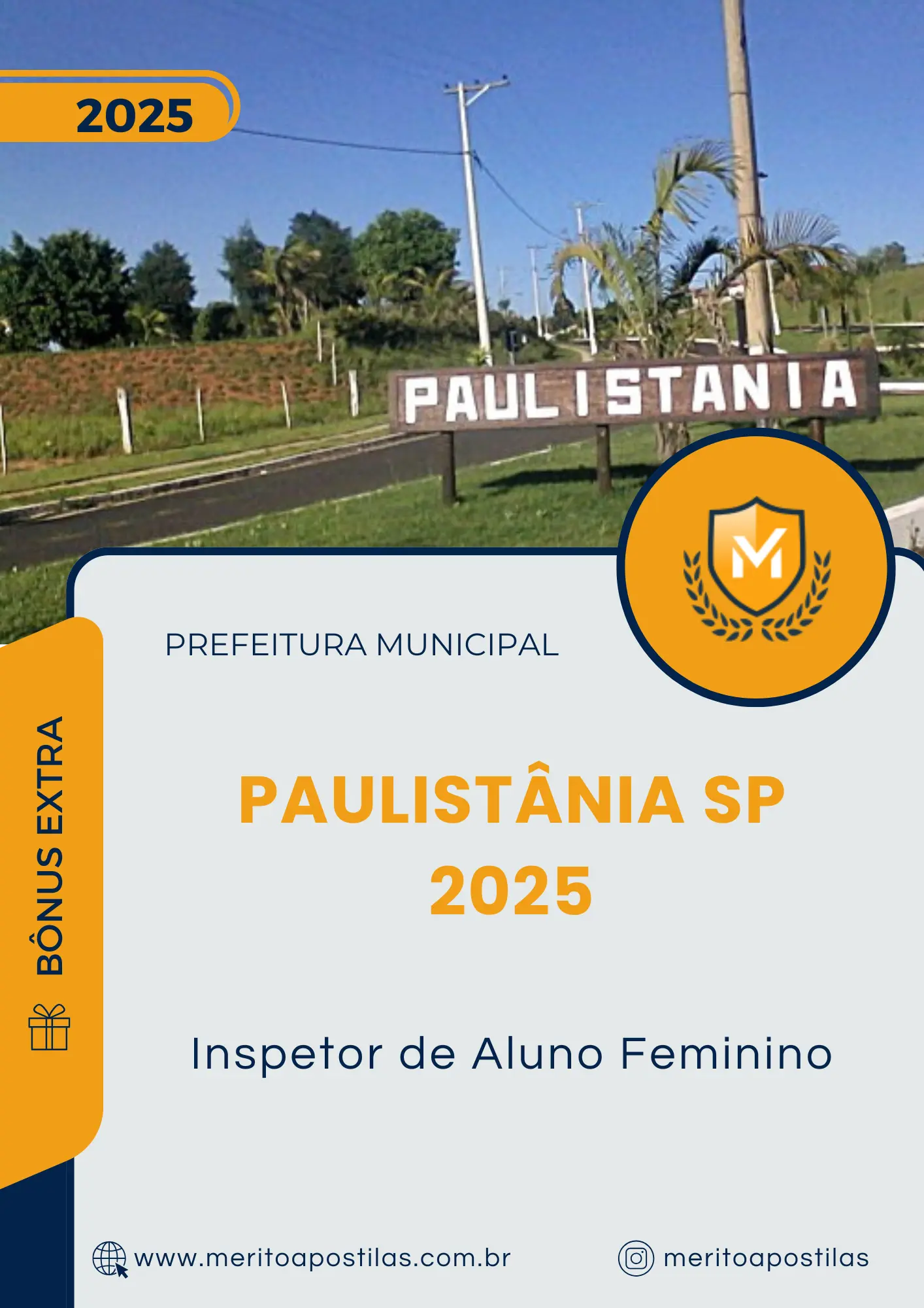 Apostila Inspetor de Aluno Feminino Prefeitura de Paulistânia SP 2025