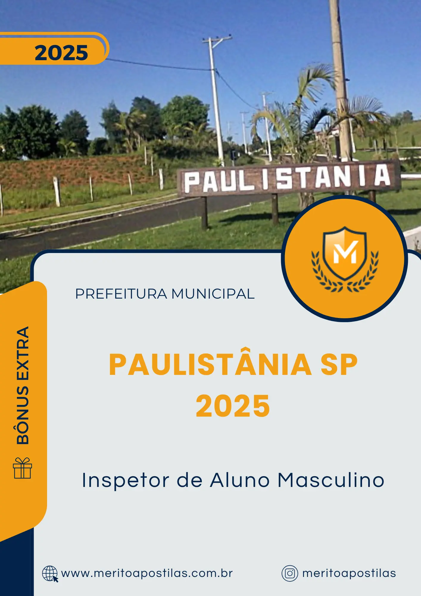 Apostila Inspetor de Aluno Masculino Prefeitura de Paulistânia SP 2025