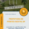 Apostila Lavador E Lubrificador De Veículos Máquinas E Equipamentos Prefeitura de Pontes Gestal SP 2025