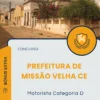 Apostila Motorista Categoria D Prefeitura de Missão Velha CE 2025