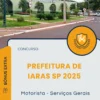 Apostila Motorista Serviços Gerais Prefeitura de Iaras SP 2025