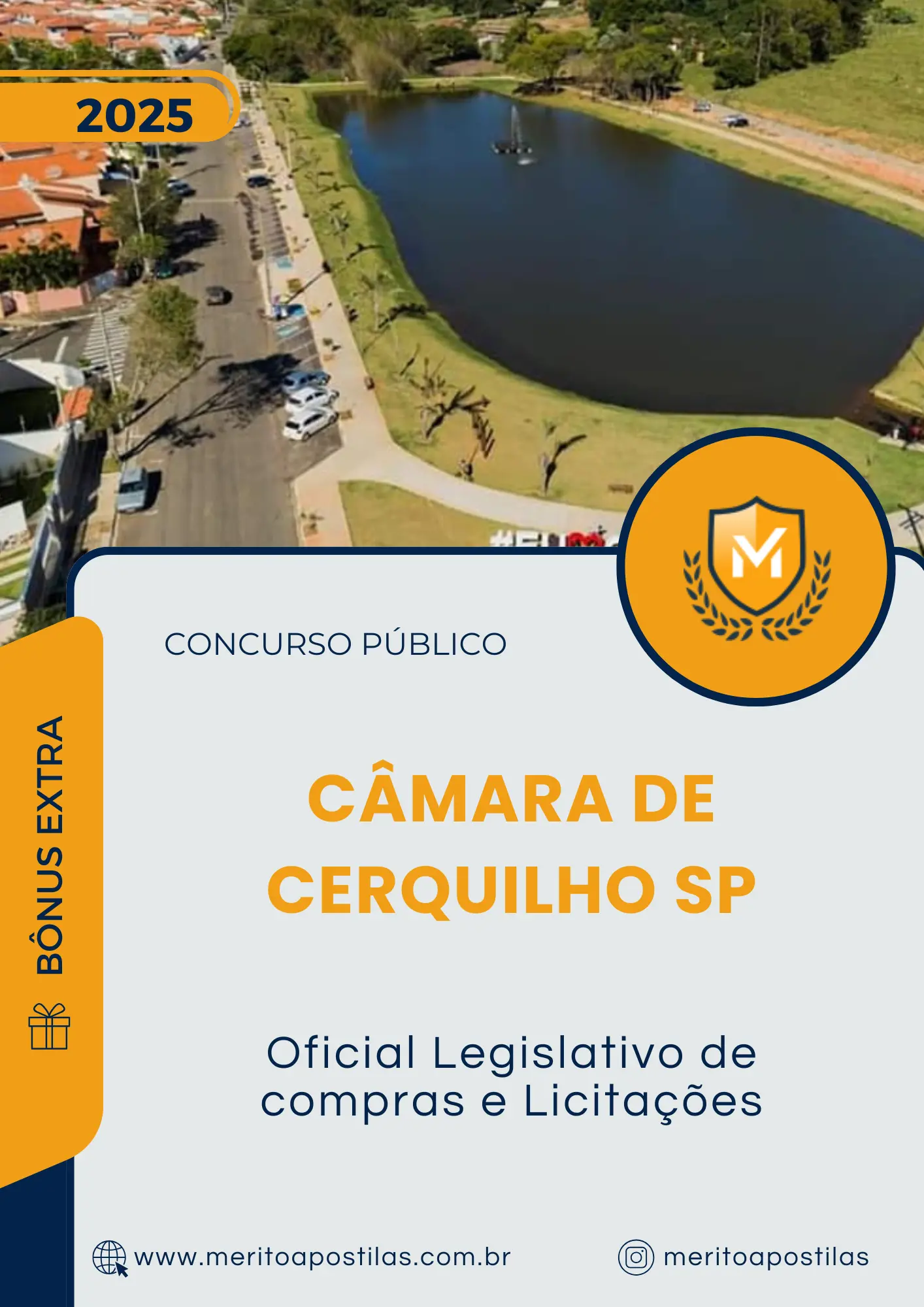 Apostila Oficial Legislativo de compras e Licitações Câmara de Cerquilho SP 2025