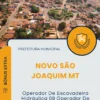 Apostila Operador De Escavadeira Hidráulica 09 Operador De Motoniveladora Prefeitura de Novo São Joaquim MT 2025