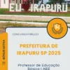 Apostila Professor de Educação Básica I AEE Prefeitura de Irapuru SP 2025