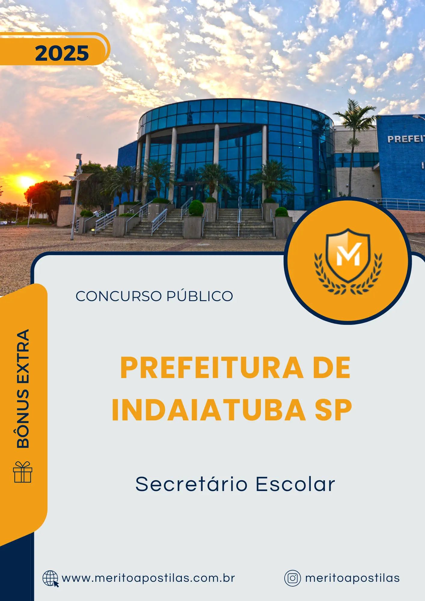 Apostila Secretário Escolar Prefeitura de Indaiatuba SP 2025