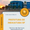 Apostila Técnico de Serviços Administrativos Prefeitura de Indaiatuba SP 2025