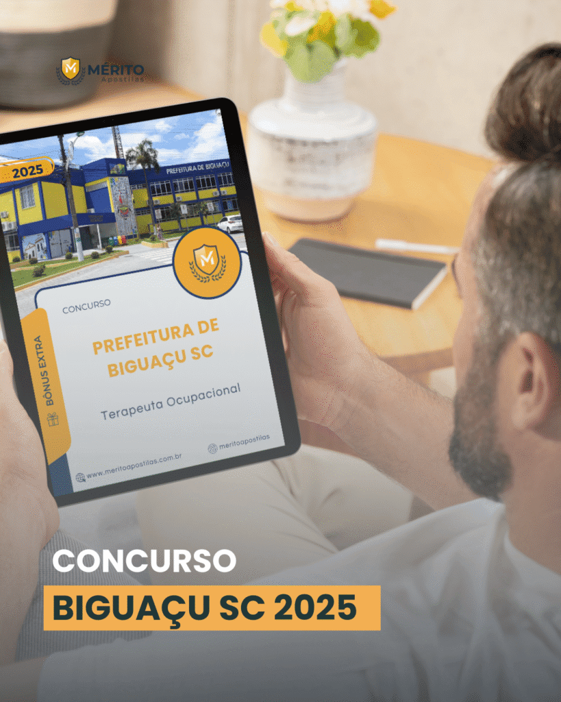 Capa da apostila preparatória para Concurso Biguaçu SC 2025