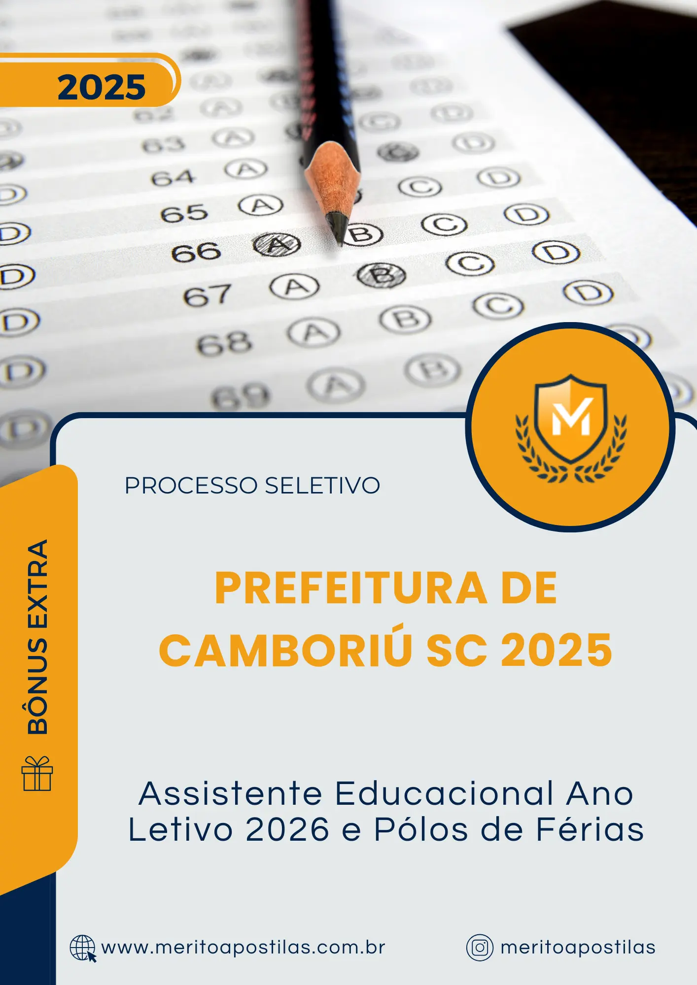 Apostila Assistente Educacional Ano Letivo 2026 e Polos de Férias Prefeitura de Camboriú SC 2025