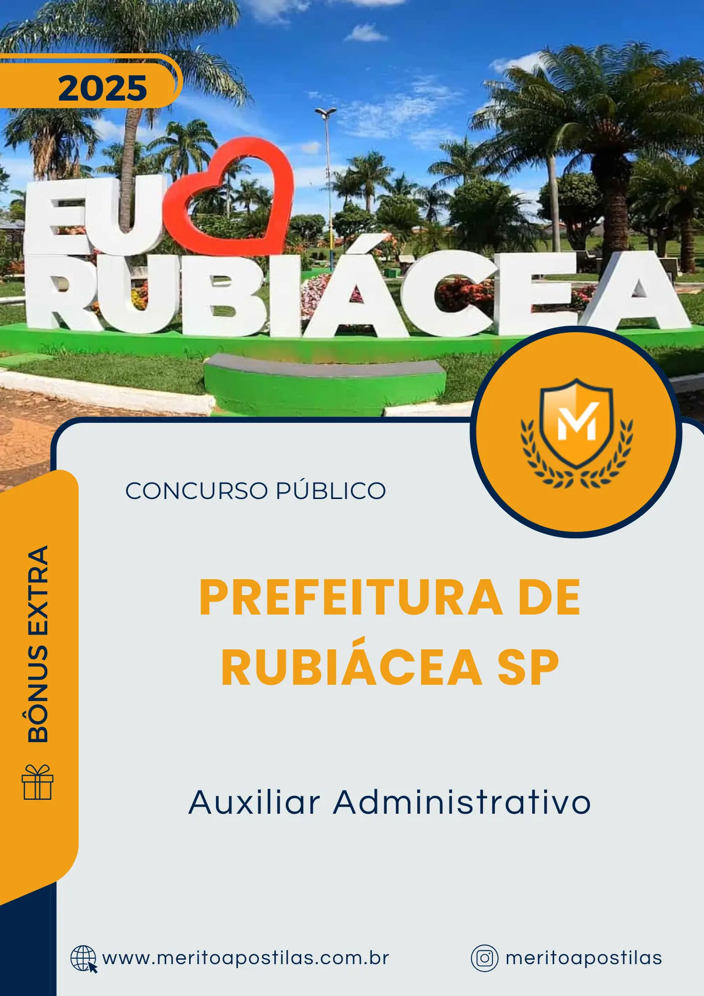Apostila Auxiliar Administrativo Prefeitura de Rubiácea SP 2025