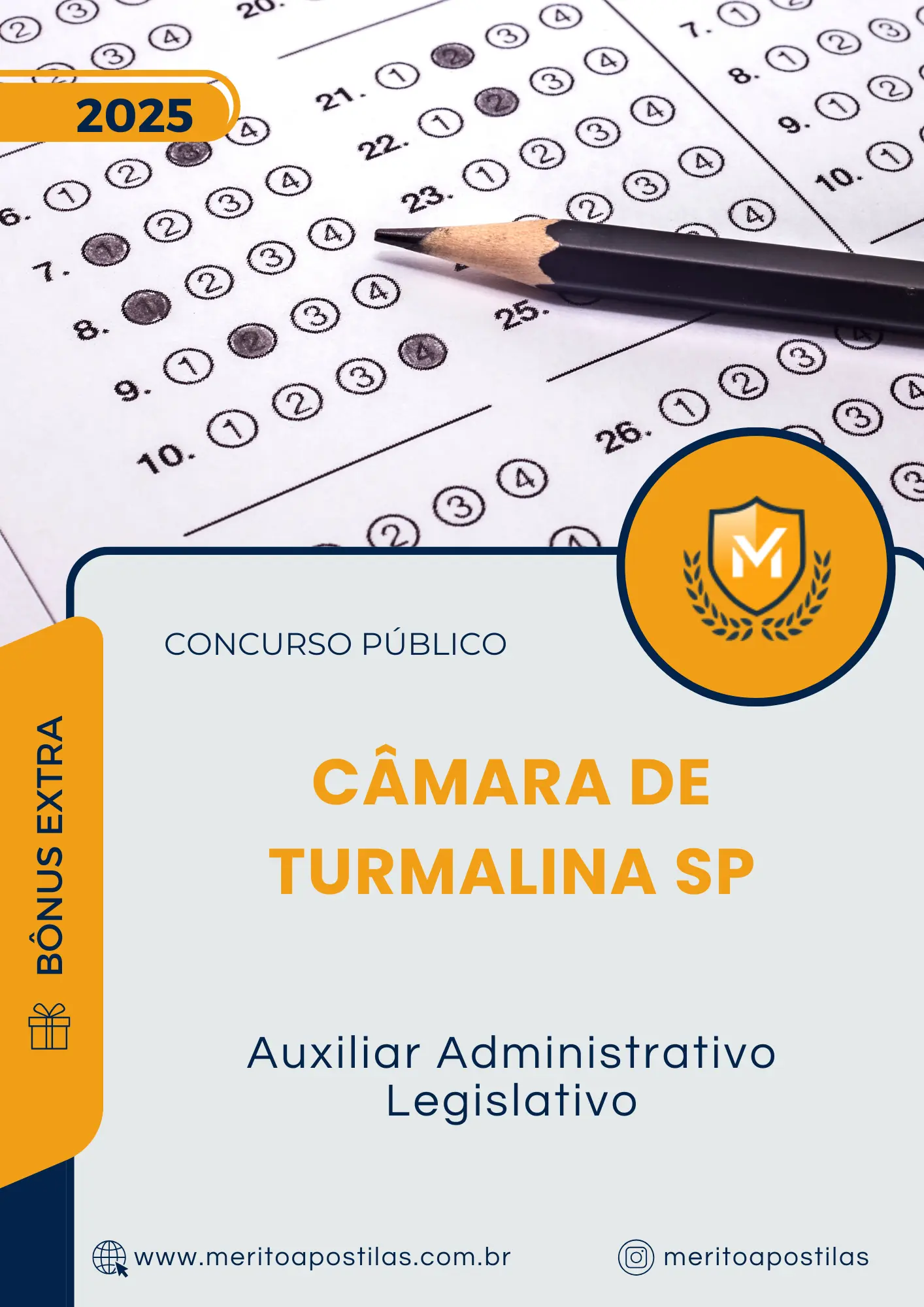 Apostila Auxiliar Administrativo Legislativo Câmara de Turmalina SP 2025