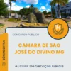 Apostila Auxiliar De Serviços Gerais Câmara de São José do Divino MG 2025