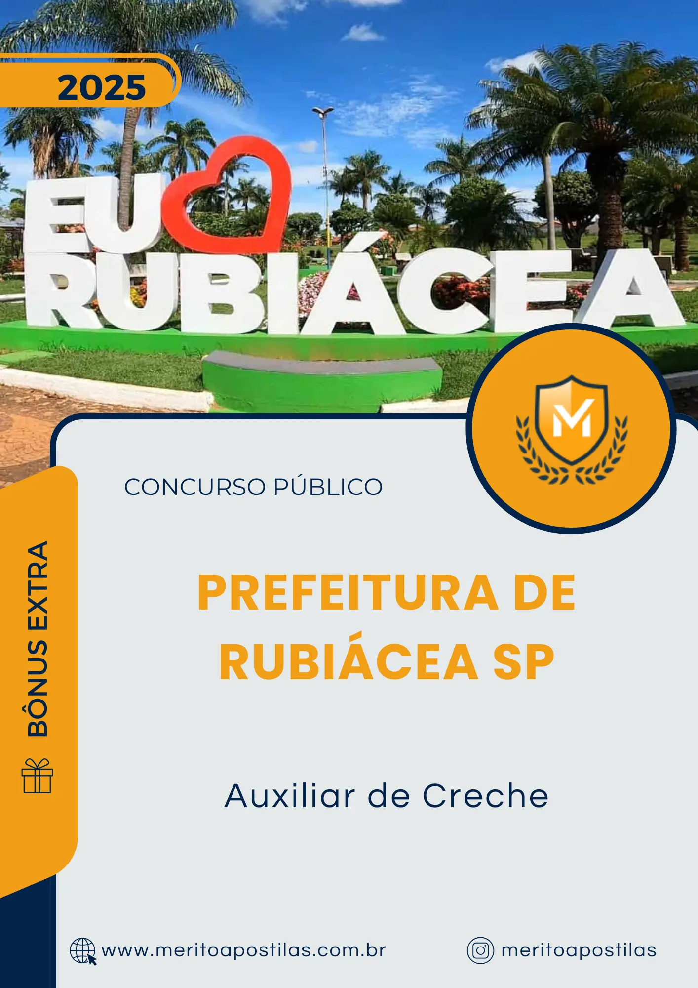 Apostila Auxiliar de Creche Prefeitura de Rubiácea SP 2025