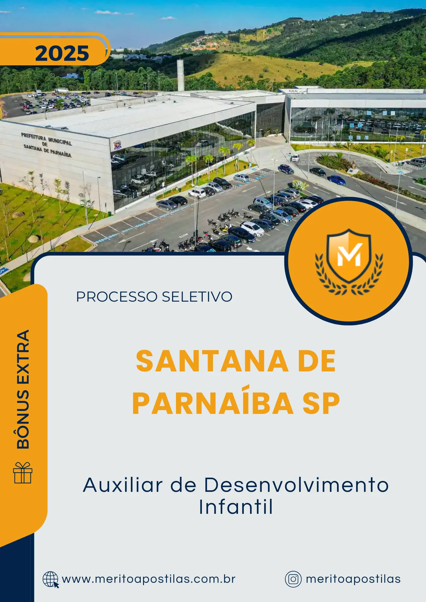 Apostila Auxiliar de Desenvolvimento Infantil Prefeitura de Santana de Parnaíba SP 2025