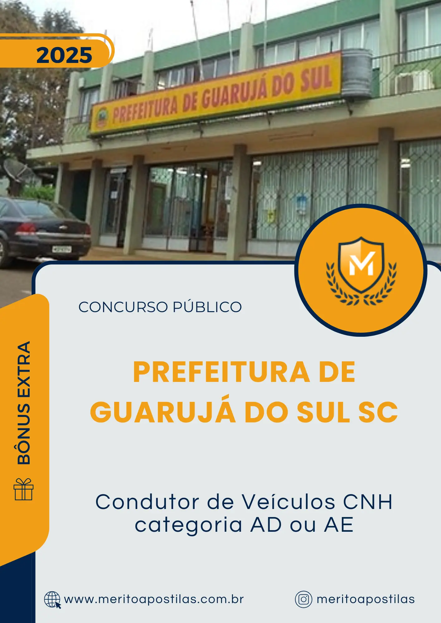 Apostila Condutor de Veículos CNH categoria AD ou AE Prefeitura de Guarujá do Sul SC 2025