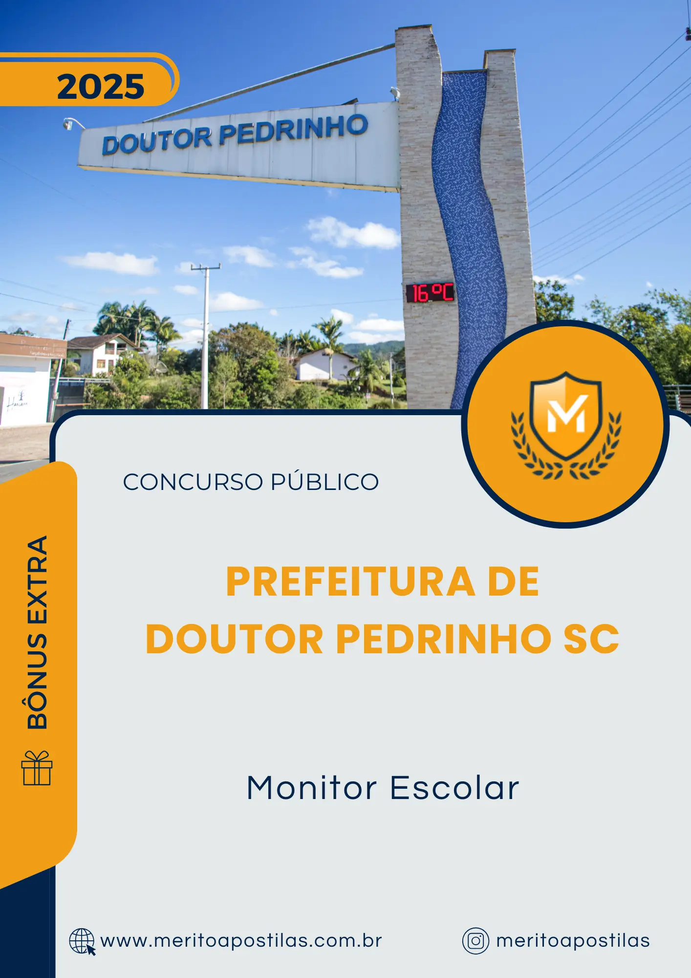 Apostila Monitor Escolar Prefeitura de Doutor Pedrinho SC 2025