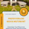 Apostila Operador De Máquinas Máquina Para Demarcação Viária Prefeitura de Nova Mutum MT 2025