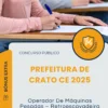Apostila Operador De Máquinas Pesadas Retroescavadeira Prefeitura de Crato CE 2025