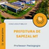 Apostila Professor Pedagogia Prefeitura de Sapezal MT 2025