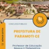 Apostila Professor de Educação Básica II Matemática Prefeitura de Paramoti CE 2025