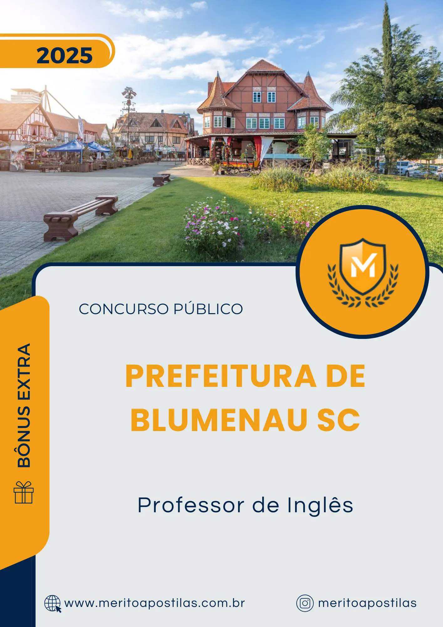 Apostila Professor de Inglês Prefeitura de Blumenau SC 2025
