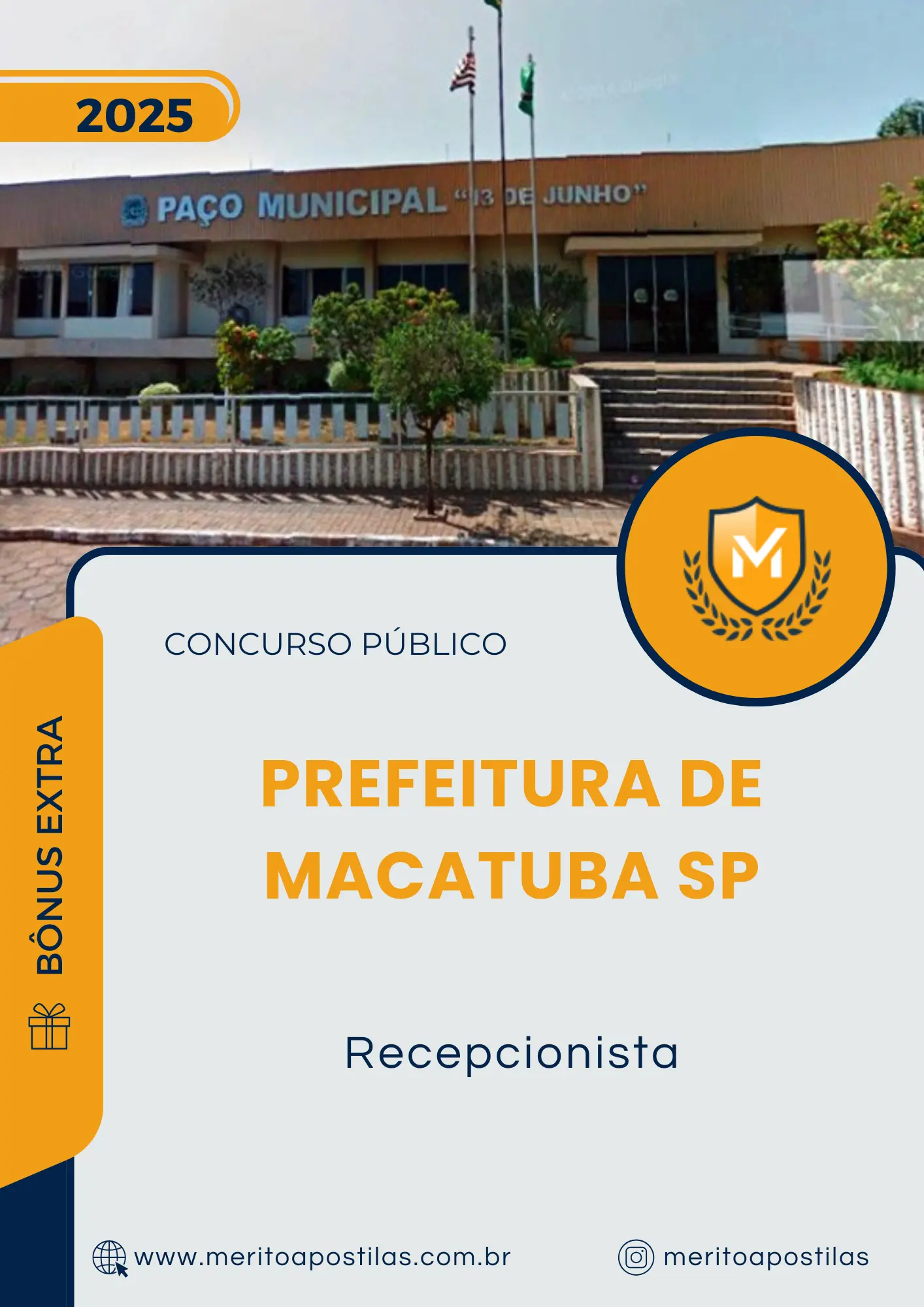 Apostila Recepcionista Prefeitura de Macatuba SP 2025