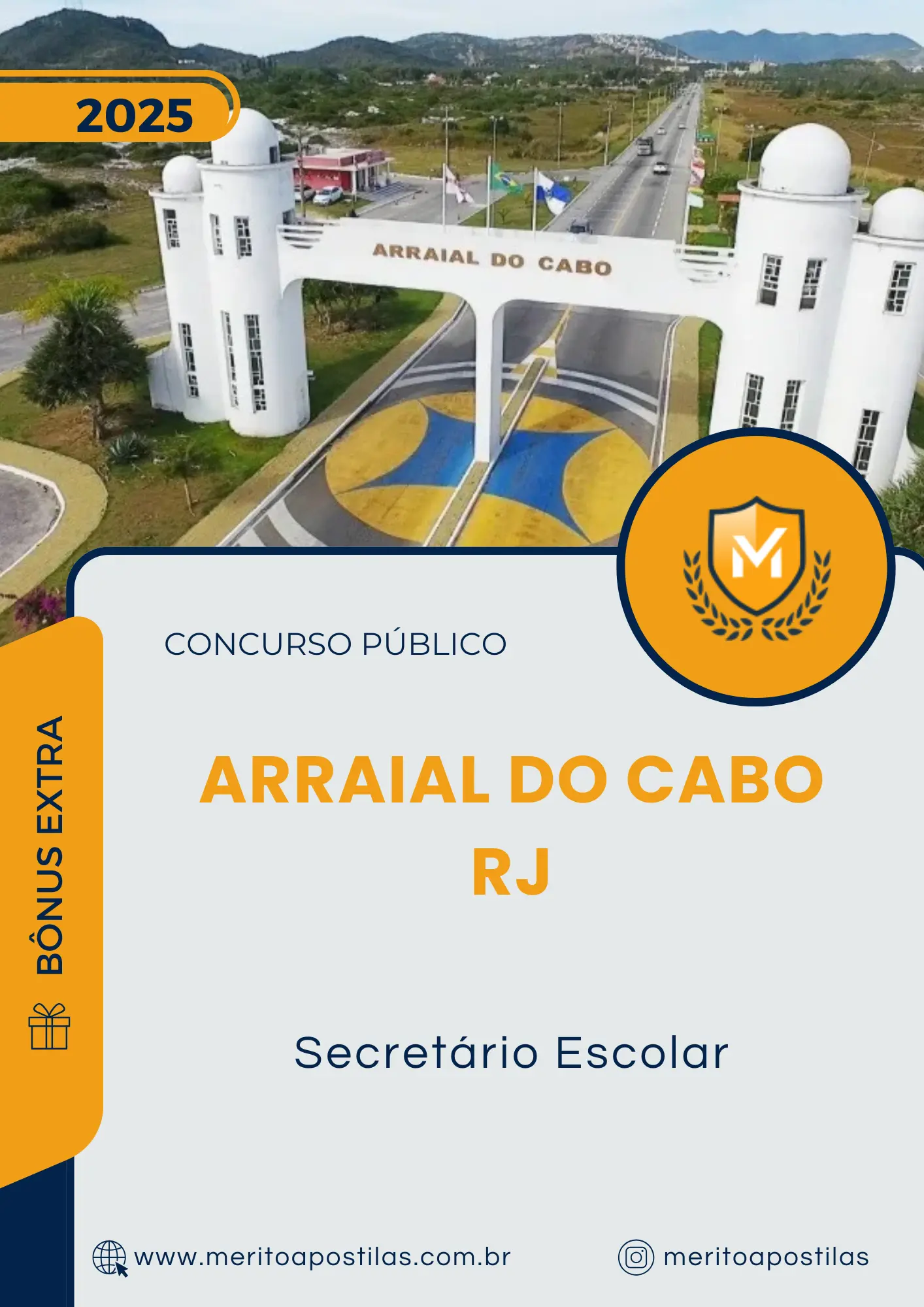 Apostila Secretário Escolar Prefeitura de Arraial do Cabo RJ 2025