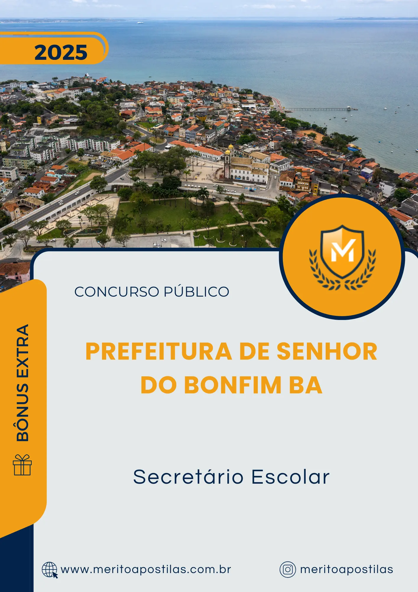 Apostila Secretário Escolar Prefeitura de Senhor do Bonfim BA 2025