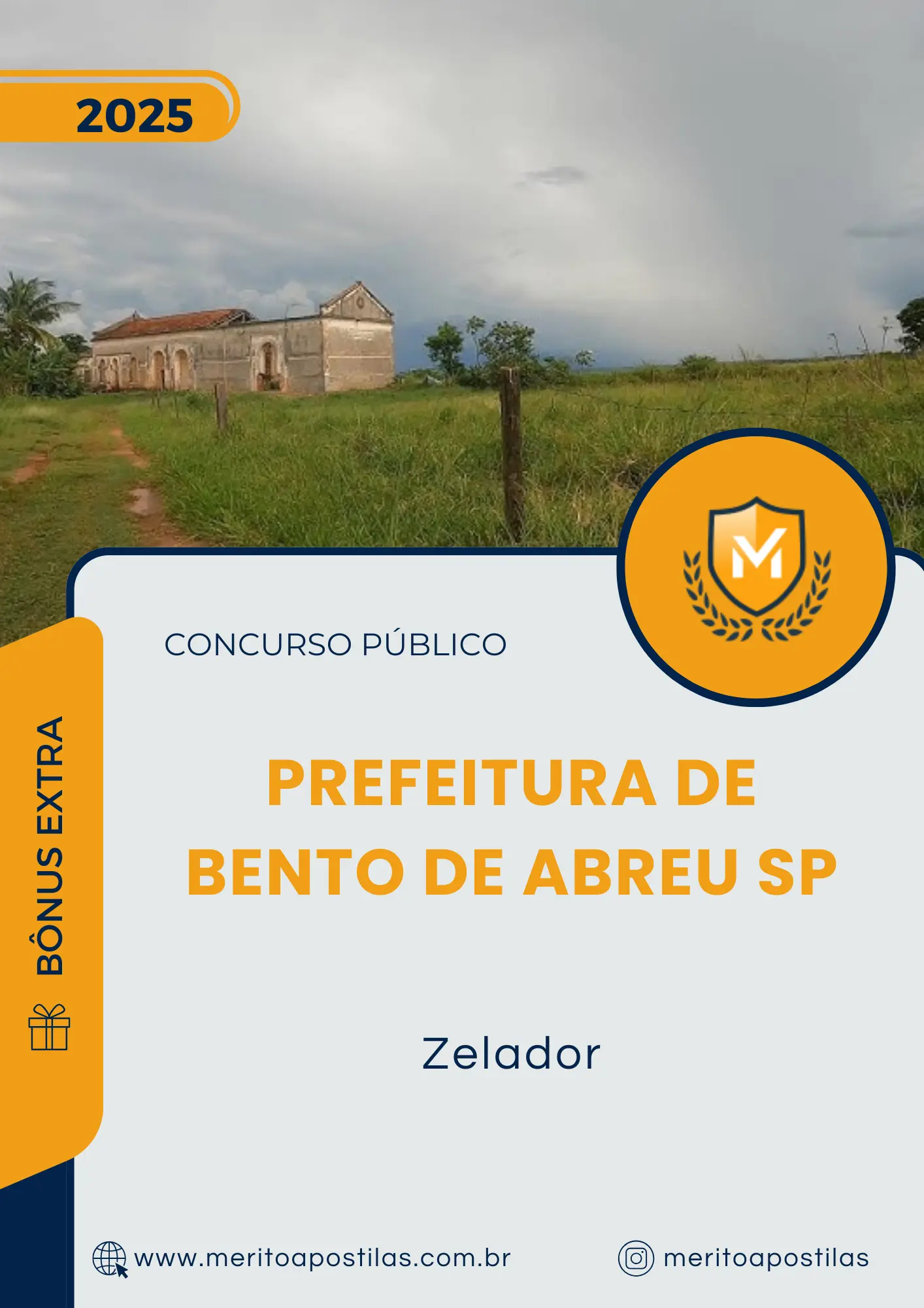 Apostila Zelador Prefeitura de Bento de Abreu SP 2025