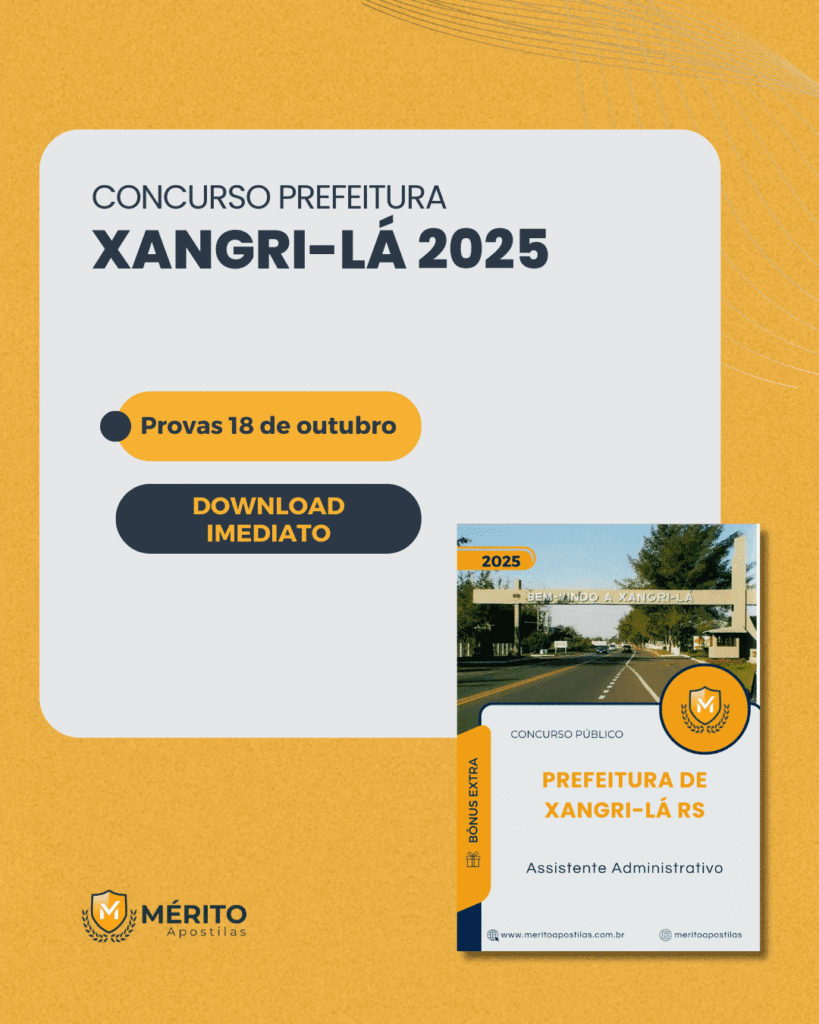 Edital do concurso Xangri-lá RS com data de prova em 18 de outubro