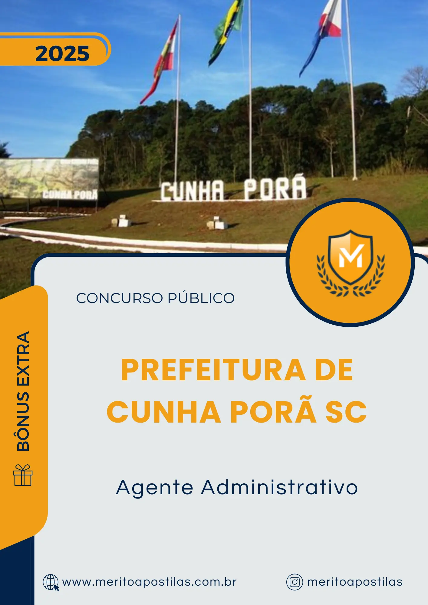 Apostila Agente Administrativo Prefeitura de Cunha Porã SC 2025