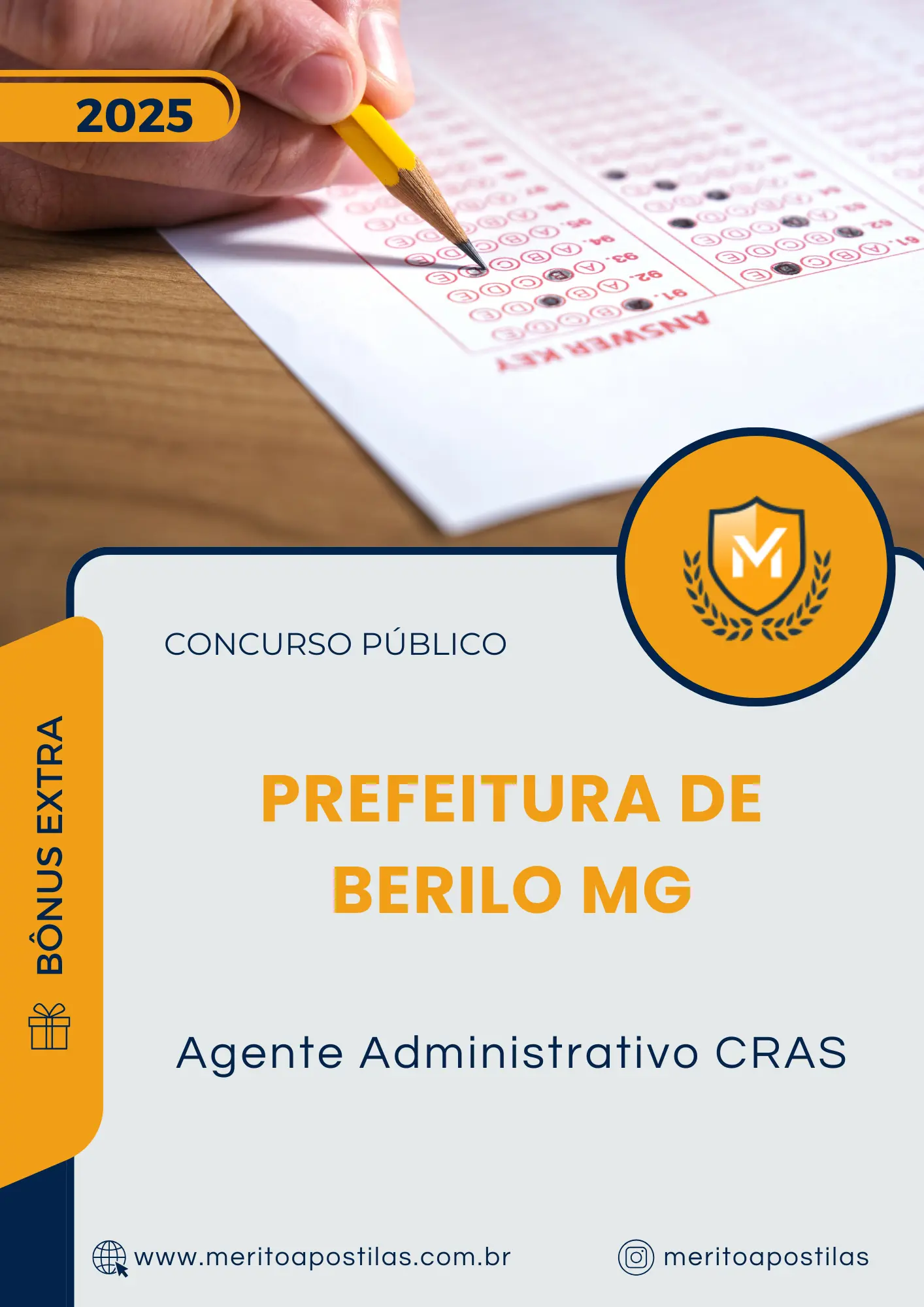 Apostila Agente Administrativo CRAS Prefeitura de Berilo MG 2025
