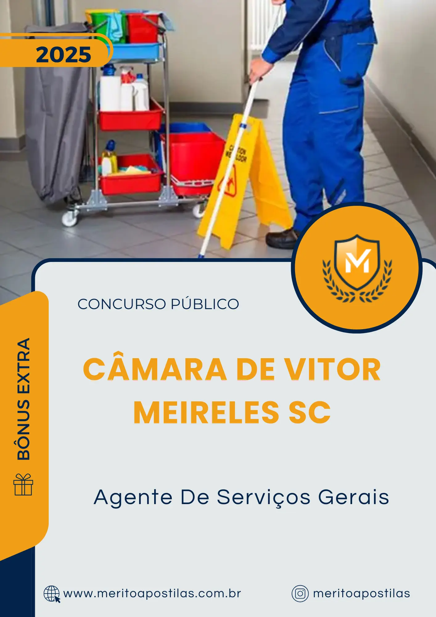 Apostila Agente De Serviços Gerais Câmara de Vitor Meireles SC 2025