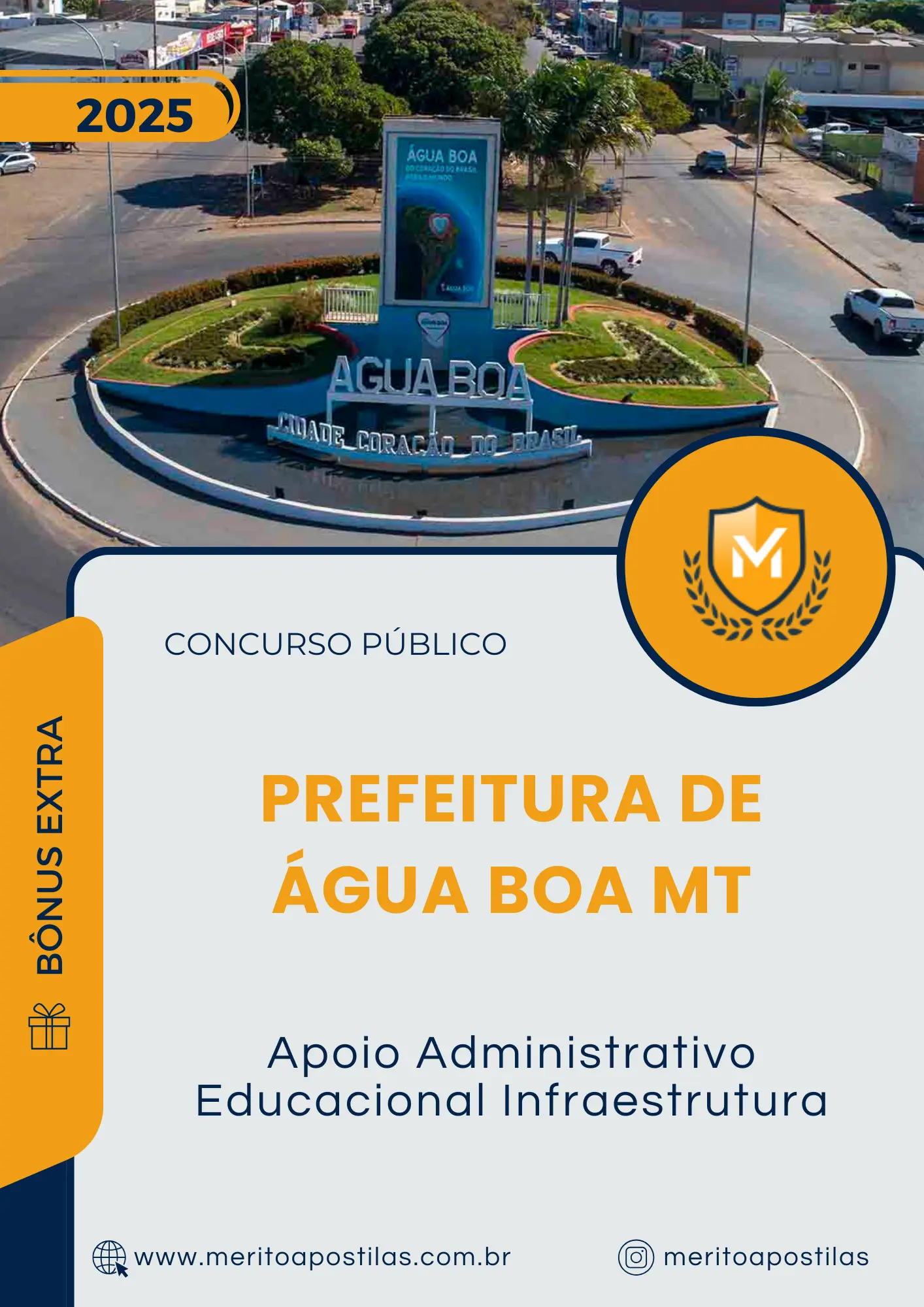 Apostila Apoio Administrativo Educacional Infraestrutura Prefeitura de Água Boa MT 2025