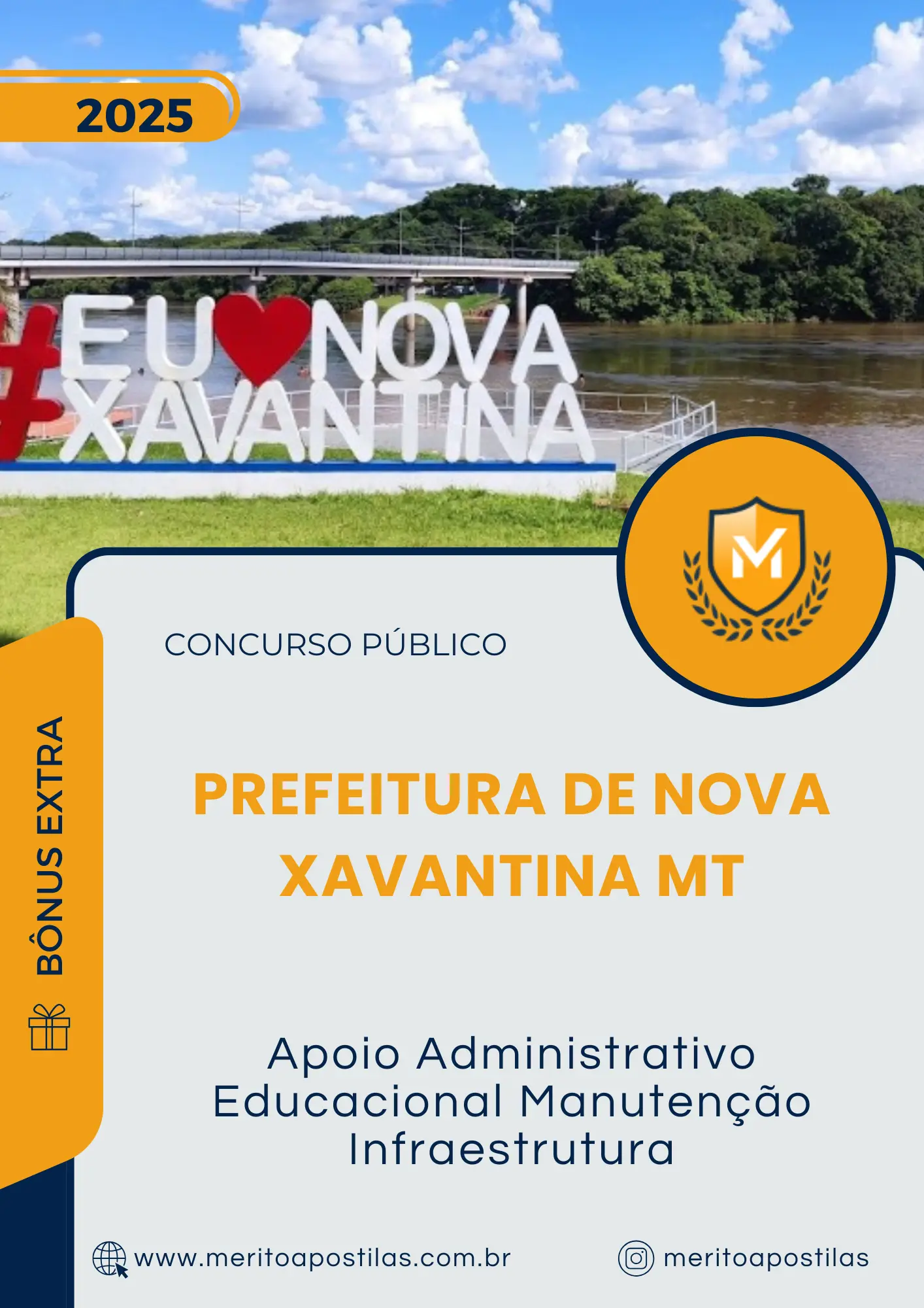 Apostila Apoio Administrativo Educacional Manutenção Infraestrutura Prefeitura de Nova Xavantina MT 2025