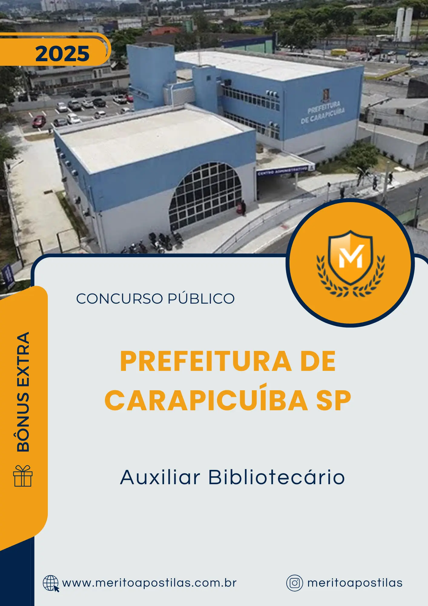 Apostila Auxiliar Bibliotecário Prefeitura de Carapicuíba SP 2025