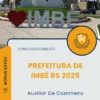 Apostila Auxiliar De Cozinheiro Prefeitura de Imbé RS 2025