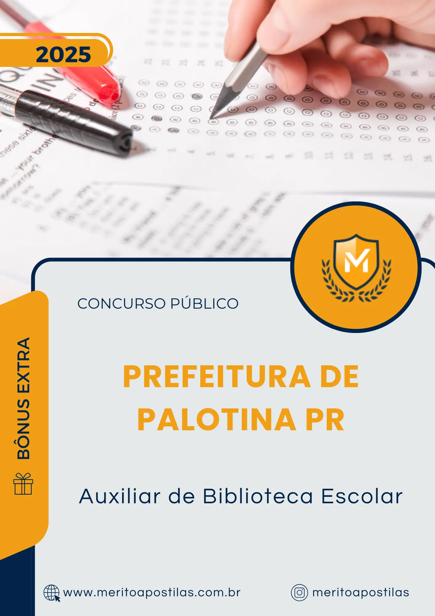 Apostila Auxiliar de Biblioteca Escolar Prefeitura de Palotina PR 2025
