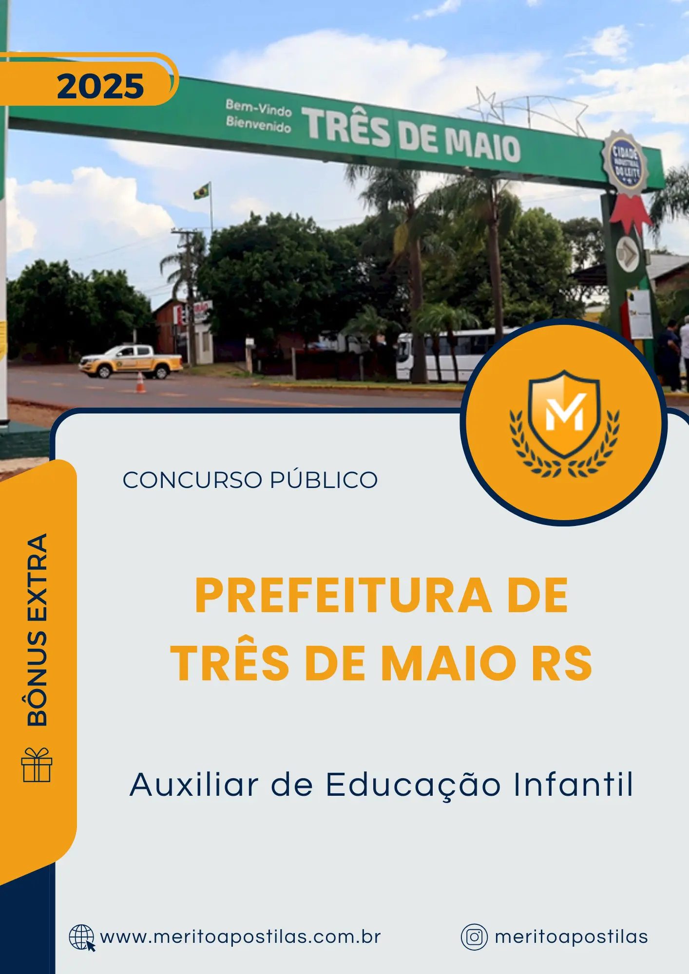 Apostila Auxiliar de Educação Infantil Prefeitura de Três de Maio RS 2025